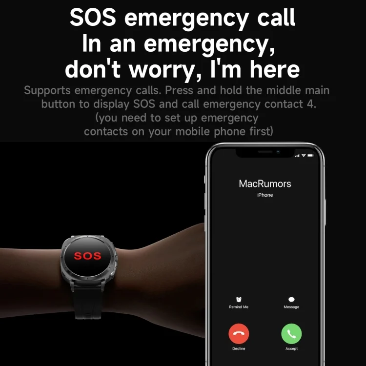 EDA0074253_B8.webp ET492 1.43 inch AMOLED Screen Steel Strap Smart Watch Supports ECG/Blood Sugar Monitoring - Image 9