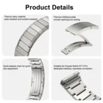 Folding Clasp Titanium Metal Quick Release Watch Band - Image 6