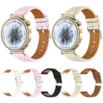 Square Leather Silver Buckle Watch Band - Image 2