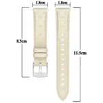 Square Leather Silver Buckle Watch Band - Image 3