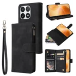 Multifunctional Frosted Zipper Wallet Leather Phone Case, For Xiaomi 14T Pro, For Xiaomi 14T