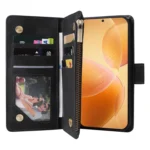 Multifunctional Frosted Zipper Wallet Leather Phone Case, For Xiaomi 14T Pro, For Xiaomi 14T - Image 4