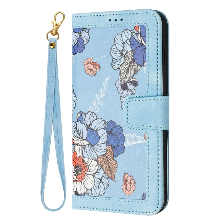 EDA007432202A_1.webp Floral Pattern Leather Phone Case with Lanyard, For Xiaomi 14T, For Xiaomi 13T - Image 2