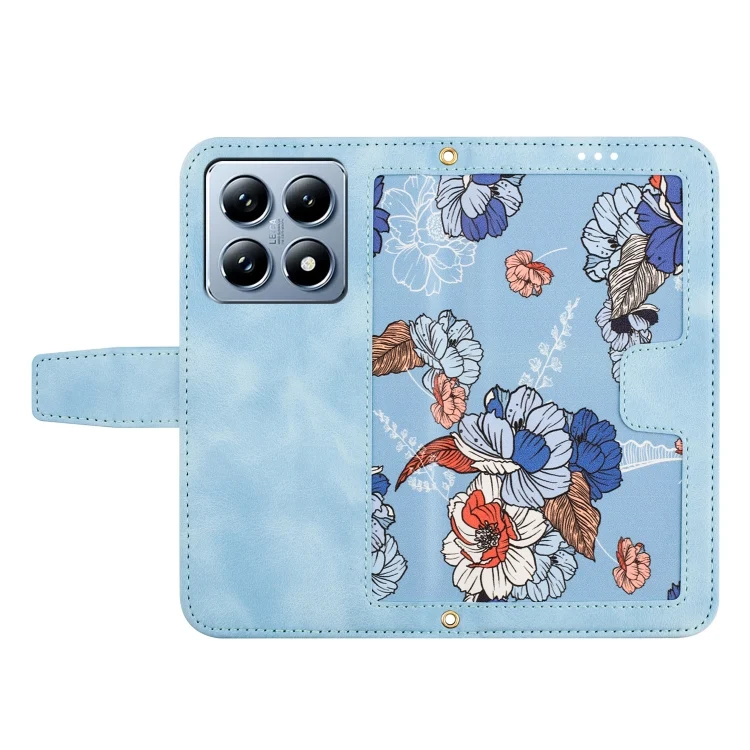 EDA007432202A_2.webp Floral Pattern Leather Phone Case with Lanyard, For Xiaomi 14T, For Xiaomi 13T - Image 3