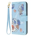 Floral Pattern Leather Phone Case with Lanyard, For Xiaomi 15 Pro, For Xiaomi 15, For Xiaomi 14T Pro - Image 2