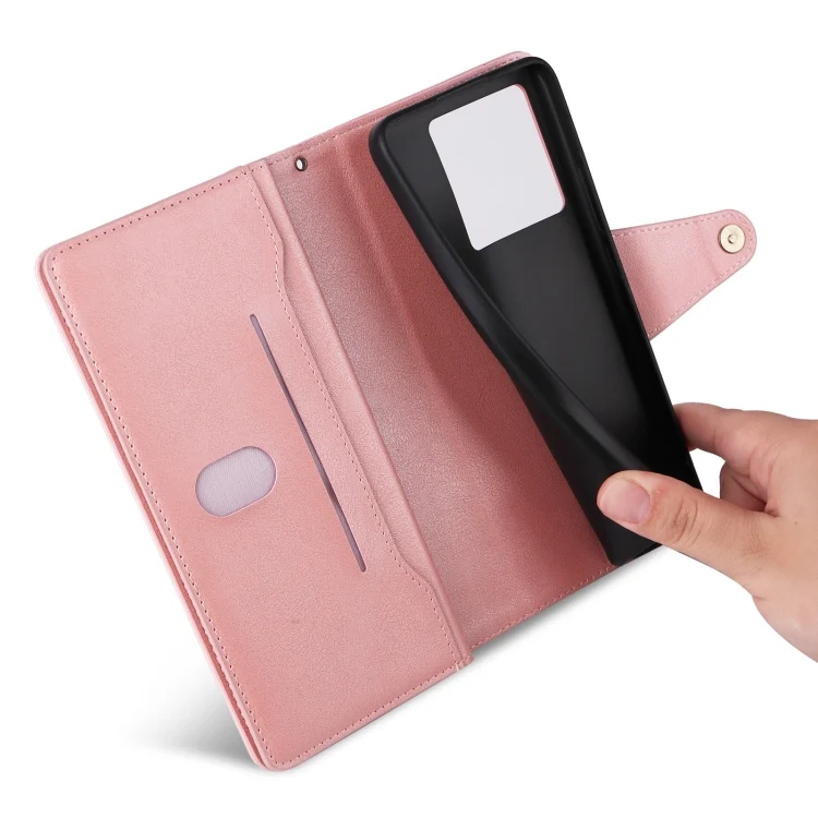 EDA007434601A_6.webp Rivet Buckle 9 Cards Three Fold Leather Phone Case, For Xiaomi 14T Pro Global, For Xiaomi 14T 5G Global - Image 7