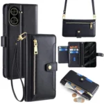 Sheep Texture Cross-body Zipper Wallet Leather Phone Case, For Redmi A5 4G 171.7mm, For Redmi Note 14S 4G, For Redmi Note 14 4G 164.84mm