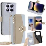 Crossbody Litchi Texture Leather Phone Case, For Redmi Note 14 Pro 4G, For Redmi Note 14 4G 163.25mm, For Redmi 13 4G