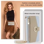 Crossbody Litchi Texture Leather Phone Case, For Redmi Note 14 Pro 4G, For Redmi Note 14 4G 163.25mm, For Redmi 13 4G - Image 7