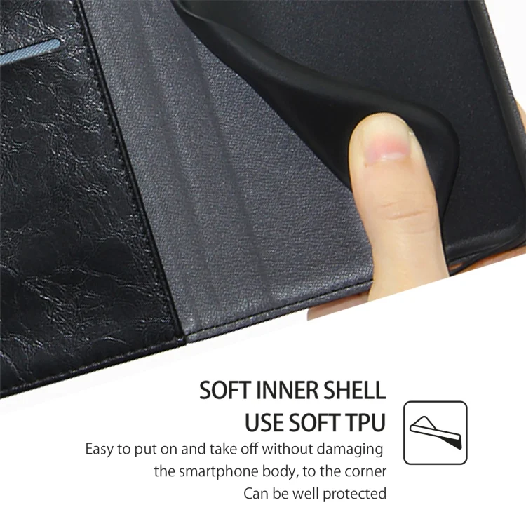 EDA007443401A_5.webp Geometric Stitching Leather Phone Case, For Redmi 13 4G - Image 6