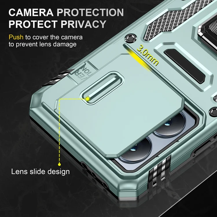 EDA007448302A_4.webp Armor PC Hybrid TPU Camera Shield Phone Case, For Xiaomi 14T Pro, For Xiaomi 14T - Image 5