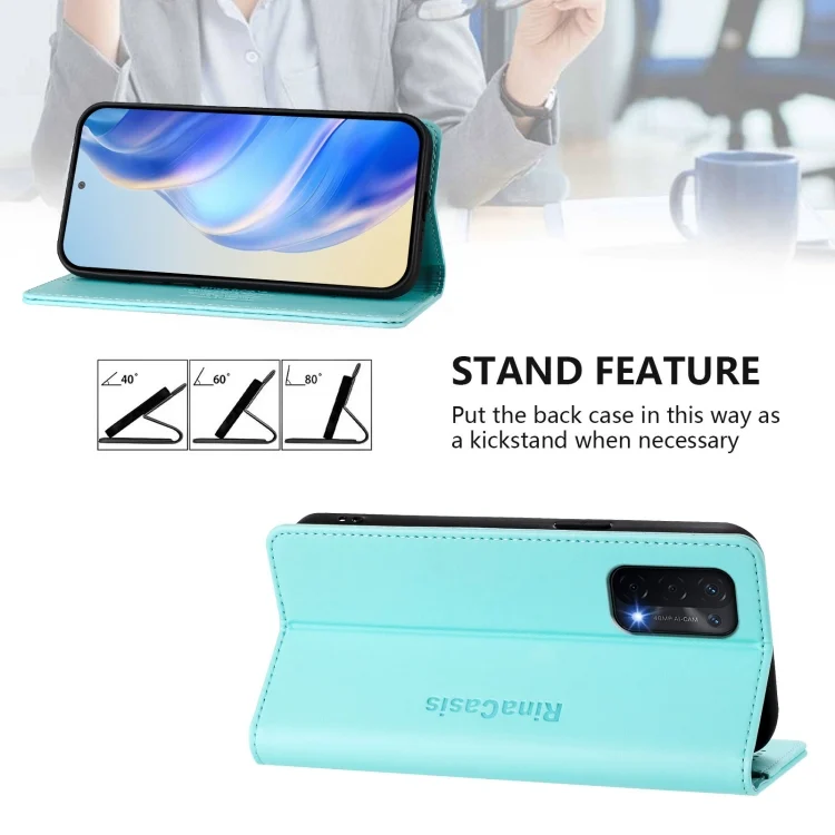 EDA007451911A_3.webp RC01 Dual-Folded Magnetic Suction RFID Leather Phone Case, For OPPO A54 5G / A74 5G / A93 5G, For OPPO Reno5 5G / 4G / Find X3 Lite - Image 4