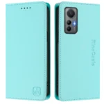 RC01 Dual-Folded Magnetic Suction RFID Leather Phone Case, For Xiaomi 12 Lite, For Xiaomi Poco C40 - Image 2