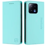 RC01 Dual-Folded Magnetic Suction RFID Leather Phone Case, For Xiaomi 13 5G, For Xiaomi 12S Ultra - Image 2