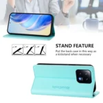 RC01 Dual-Folded Magnetic Suction RFID Leather Phone Case, For Xiaomi 13 5G, For Xiaomi 12S Ultra - Image 4