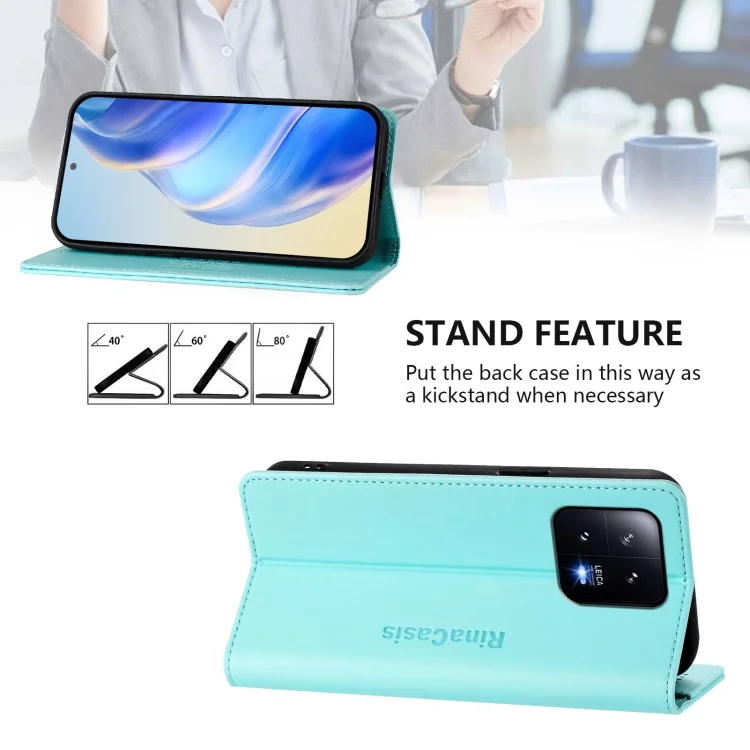 EDA007452414A_3.webp RC01 Dual-Folded Magnetic Suction RFID Leather Phone Case, For Xiaomi 13 5G, For Xiaomi 12S Ultra - Image 4