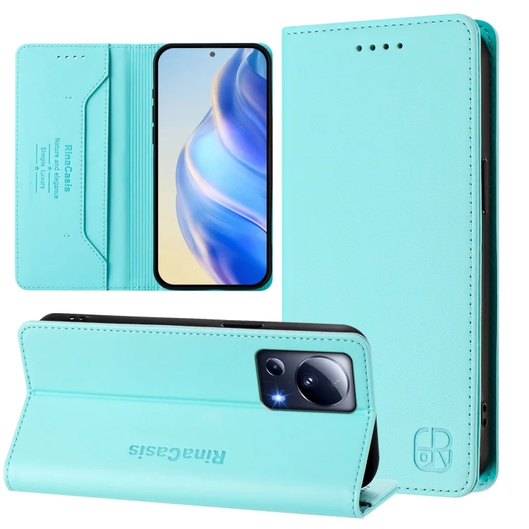 RC01 Dual-Folded Magnetic Suction RFID Leather Phone Case, For Xiaomi 13 Lite 5G / Civi 2, For Xiaomi 13 Pro 5G