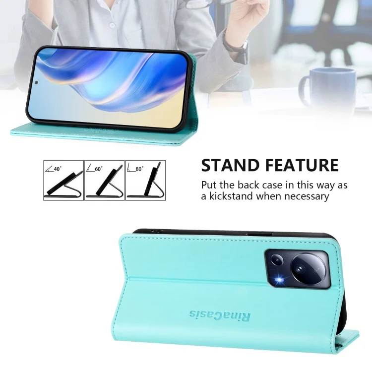 EDA007452415A_3.webp RC01 Dual-Folded Magnetic Suction RFID Leather Phone Case, For Xiaomi 13 Lite 5G / Civi 2, For Xiaomi 13 Pro 5G - Image 4