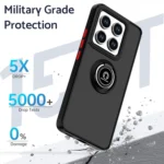Q Shadow 1 Series TPU + PC Phone Case with Ring, For Xiaomi 14T, For Xiaomi Poco X6 Pro - Image 3