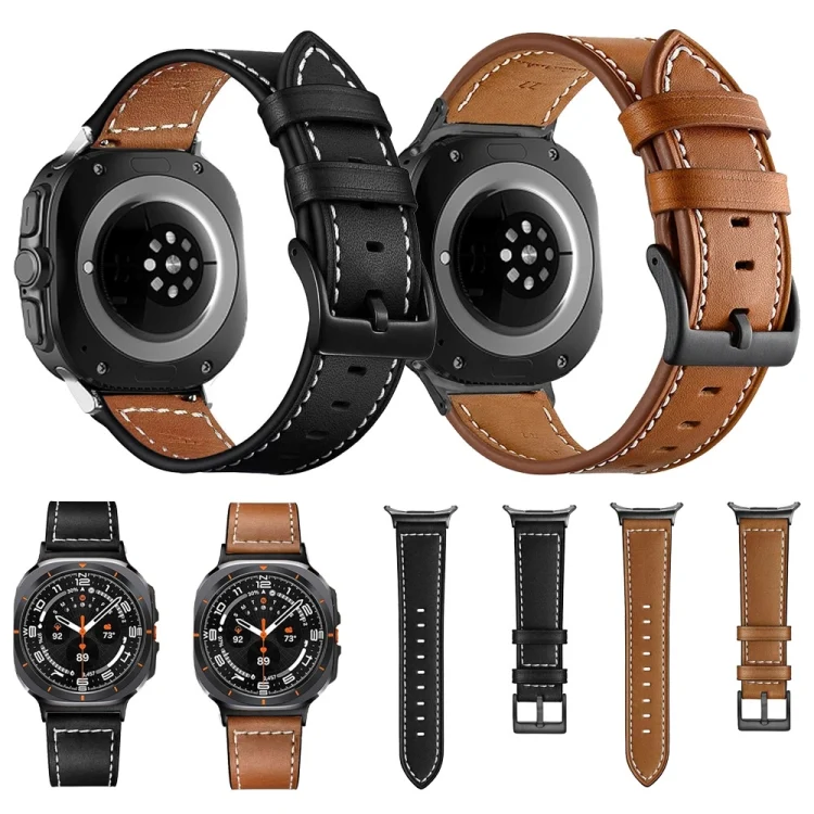 EDA0074615_B1.webp Black Buckle Genuine Leather Watch Band - Image 2