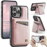 AutSpace A12 MagSafe Magnetic RFID Card Bag Phone Case, For iPhone 16 Pro Max, For iPhone 16 Pro, For iPhone 16 Plus, For iPhone 16