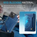 AutSpace A13 MagSafe Magnetic RFID Flip Card Bag Phone Case, For iPhone 13, For iPhone 12, For iPhone 12 Pro Max, For iPhone 12 Pro - Image 6