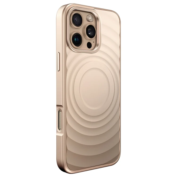 Wave Texture Liquid Silicone Titanium MagSafe Phone Case, For iPhone 16 Pro Max, For iPhone 16 Pro, For iPhone 16 Plus, For iPhone 16, For iPhone 15 Pro Max
