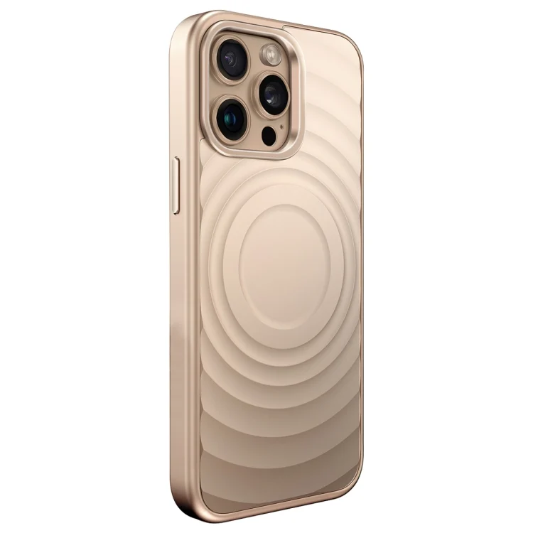 Wave Texture Liquid Silicone Titanium MagSafe Phone Case, For iPhone 15 Pro, For iPhone 15, For iPhone 14, For iPhone 14 Pro, For iPhone 14 Pro Max