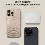 Wave Texture Liquid Silicone Titanium MagSafe Phone Case, For iPhone 16 Pro Max, For iPhone 16 Pro, For iPhone 16 Plus, For iPhone 16, For iPhone 15 Pro Max - Image 3