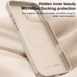 Wave Texture Liquid Silicone Titanium MagSafe Phone Case, For iPhone 16 Pro Max, For iPhone 16 Pro, For iPhone 16 Plus, For iPhone 16, For iPhone 15 Pro Max - Image 7