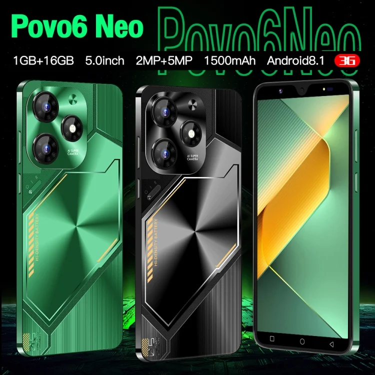 EDA0074800_B1.webp Povo6 Neo / DP29, 1GB+16GB, Face Identification, 5.0 inch Android 8.1 MTK6580M Quad Core, Network: 3G, Dual SIM - Image 2