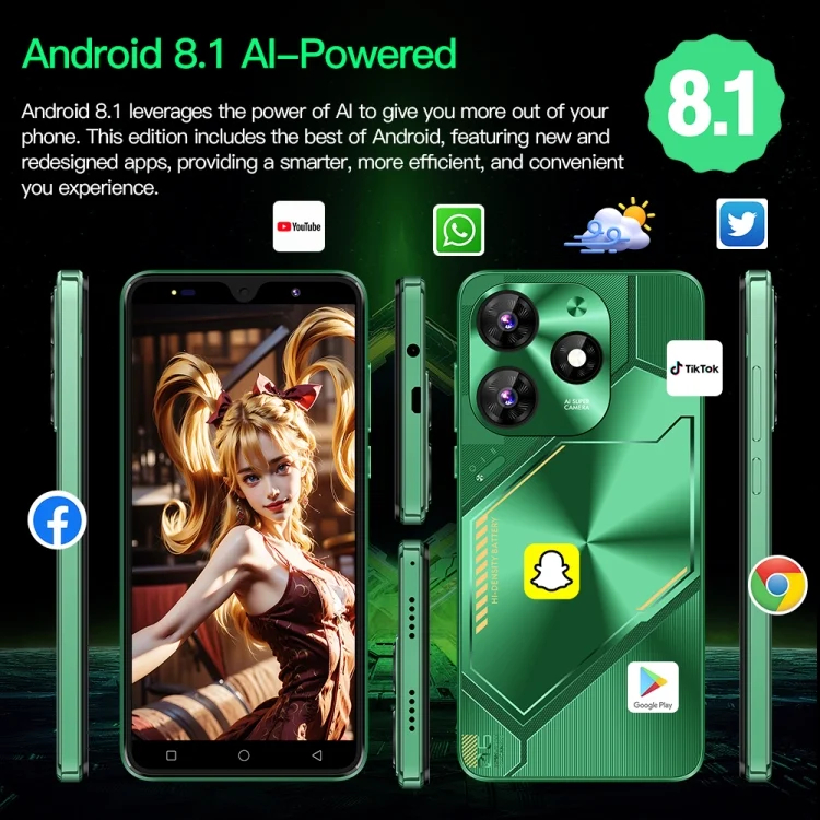 EDA0074800_B15.webp Povo6 Neo / DP29, 1GB+16GB, Face Identification, 5.0 inch Android 8.1 MTK6580M Quad Core, Network: 3G, Dual SIM - Image 16