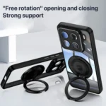 360 Holder MagSafe Acrylic Hybrid TPU Phone Case, For Xiaomi 15 Pro, For Xiaomi 15 - Image 3