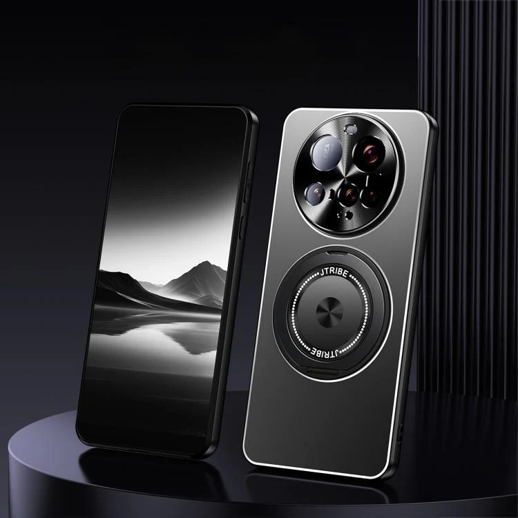 EDA007481203A.webp Rotating Holder Frosted Metal Phone Case, For Xiaomi 15 Ultra, For Xiaomi 15 Pro, For Xiaomi 15 - Image 1