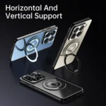 Rotating Holder Frosted Metal Phone Case, For Xiaomi 15 Ultra, For Xiaomi 15 Pro, For Xiaomi 15 - Image 2