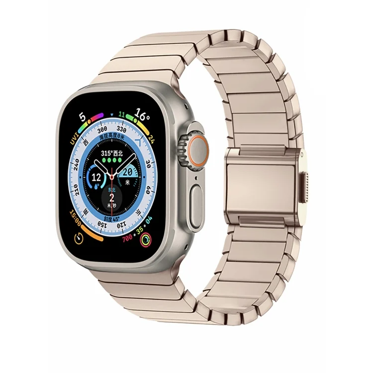 Bamboo Norman Buckle Titanium Alloy Watch Band, For Apple Watch 46mm / 49mm / 45mm / 44mm, For Apple Watch 42mm / 41mm / 40mm / 38mm
