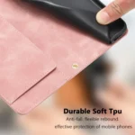 Tulips Embossed Leather Phone Case with Lanyard, For Xiaomi 14T - Image 9