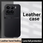 Litchi Leather Magnetic Full Coverage Shockproof Phone Case, For Xiaomi 15, For Xiaomi 14T Pro, For Xiaomi 14T - Image 2