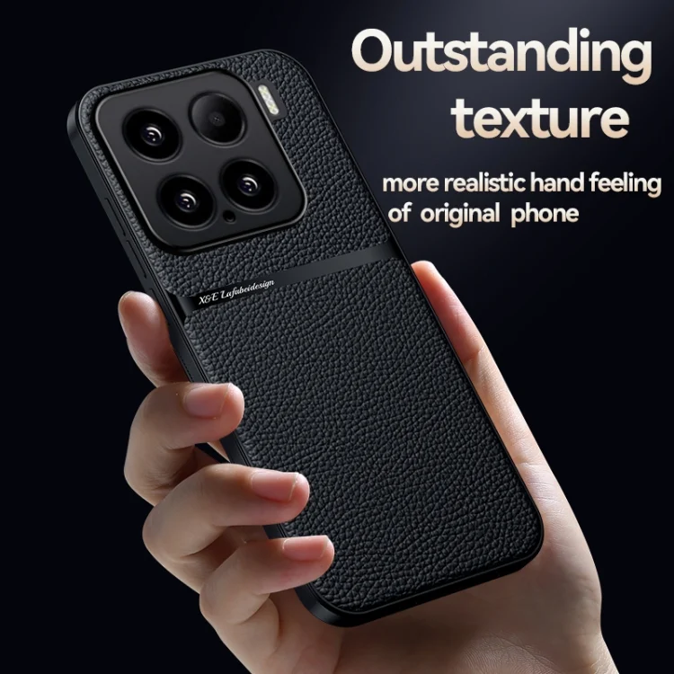 EDA007492201A_2.webp Litchi Leather Magnetic Full Coverage Shockproof Phone Case, For Xiaomi 15, For Xiaomi 14T Pro, For Xiaomi 14T - Image 3
