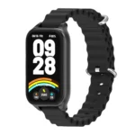 Mijobs Metal Shell Marine Silicone Watch Band