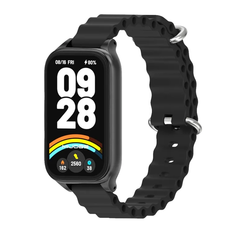 Mijobs Metal Shell Marine Silicone Watch Band