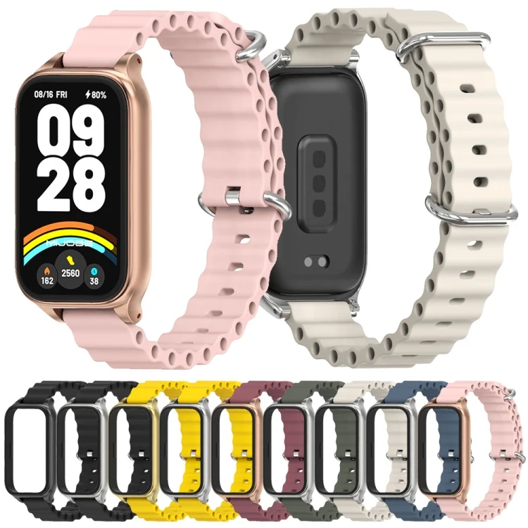 EDA0074943_B1.webp Mijobs Metal Shell Marine Silicone Watch Band - Image 2
