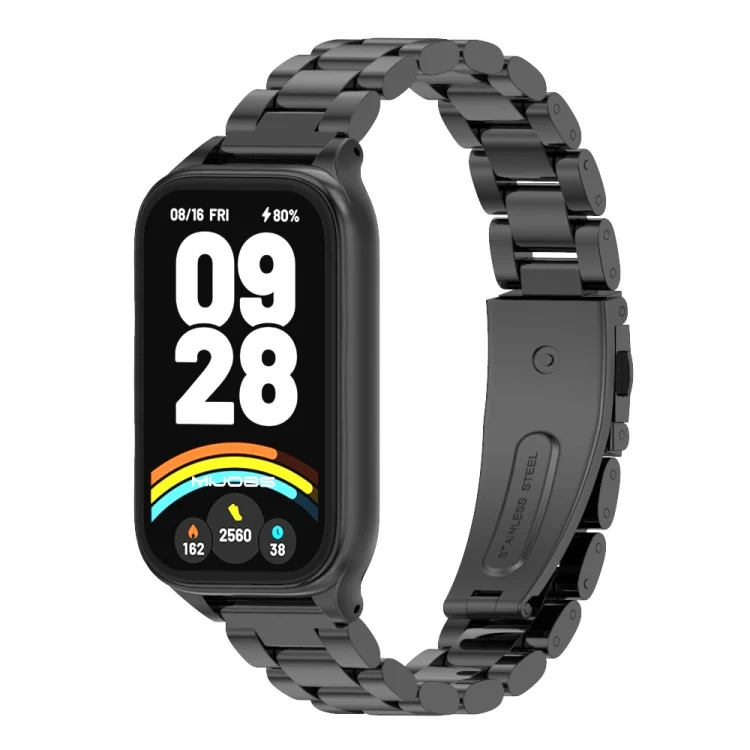 Mijobs Metal Shell Three-Bead Stainless Steel Watch Band