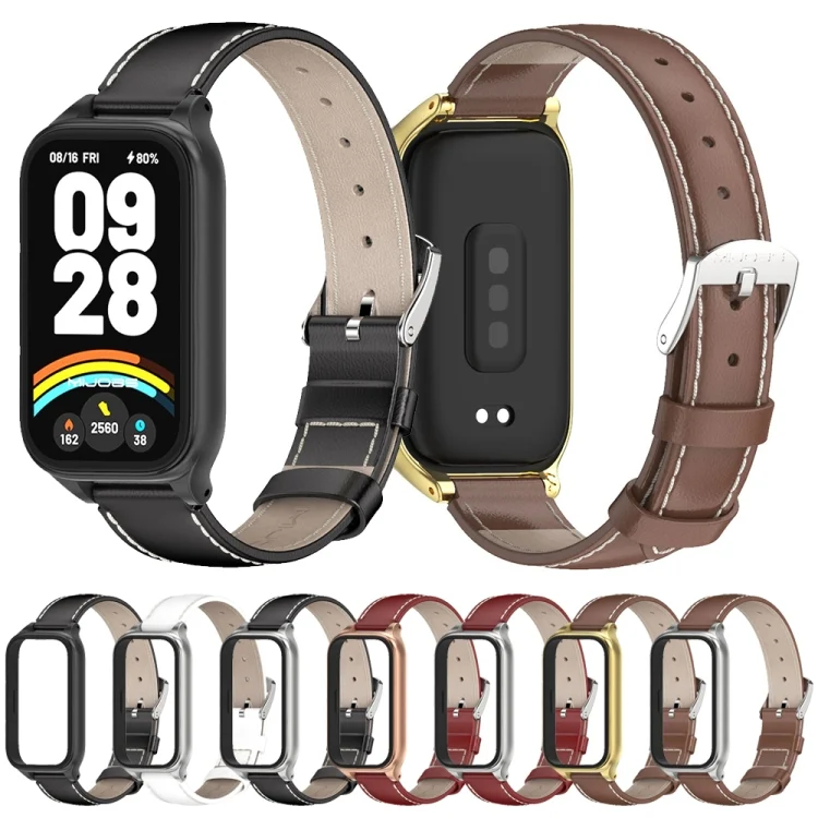 EDA0074951_B1.webp Mijobs Metal Shell Genuine Leather Watch Band - Image 2