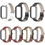 Mijobs Metal Shell Genuine Leather Watch Band - Image 3