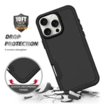 Shockproof MagSafe Armor PC Hybrid TPU Phone Case, For iPhone 16 Pro Max, For iPhone 16 Pro - Image 6