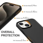 Shockproof MagSafe Armor PC Hybrid TPU Phone Case, For iPhone 15 Plus, For iPhone 15 - Image 4