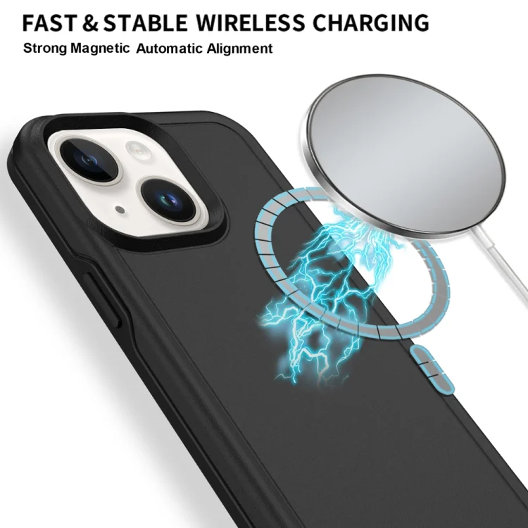 EDA007496007A_4.webp Shockproof MagSafe Armor PC Hybrid TPU Phone Case, For iPhone 15 Plus, For iPhone 15 - Image 5