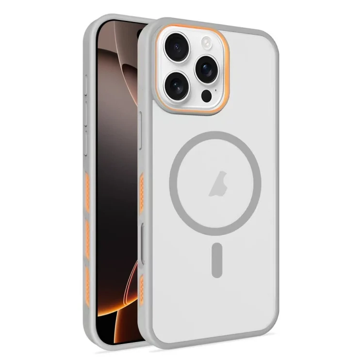 Frosted Translucent Side Ice Fog Cooling MagSafe Phone Case, For iPhone 16 Pro Max, For iPhone 16 Pro, For iPhone 16 Plus, For iPhone 16