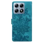 Lace Floral Embossed Magnetic Buckle PU Phone Case With Wrist Strap, For Xiaomi 14T Pro, For Xiaomi 14T, For Xiaomi 14 Pro, For Xiaomi 14 - Image 3